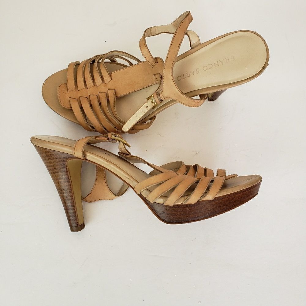 Franco Sarto Martin platform heels in natural